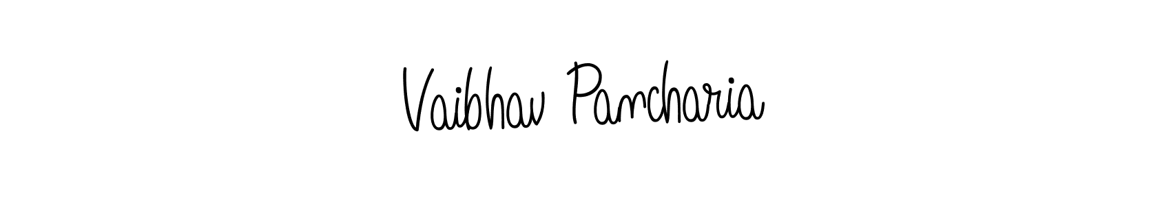 How to make Vaibhav Pancharia name signature. Use Angelique-Rose-font-FFP style for creating short signs online. This is the latest handwritten sign. Vaibhav Pancharia signature style 5 images and pictures png