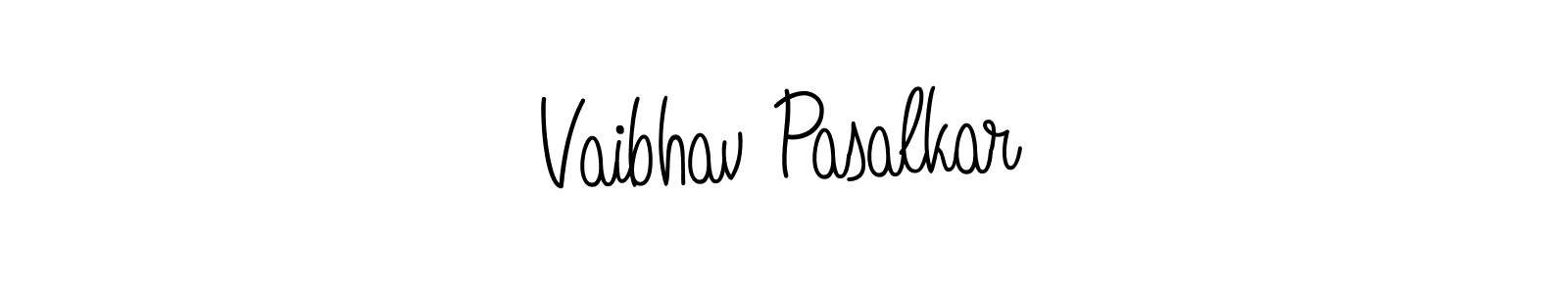 Make a beautiful signature design for name Vaibhav Pasalkar. With this signature (Angelique-Rose-font-FFP) style, you can create a handwritten signature for free. Vaibhav Pasalkar signature style 5 images and pictures png