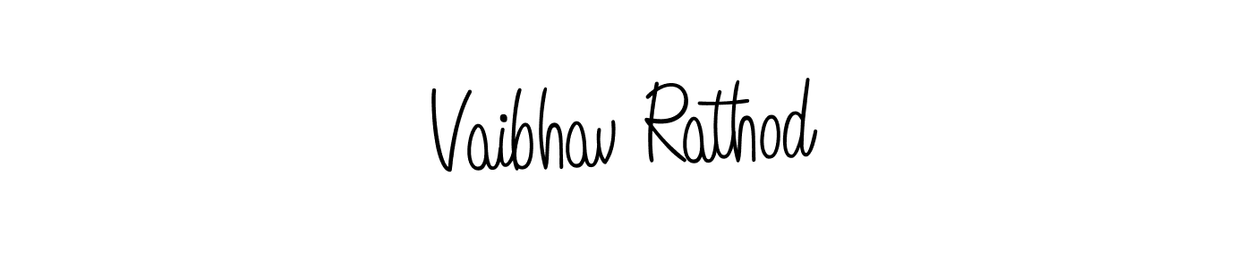 How to make Vaibhav Rathod name signature. Use Angelique-Rose-font-FFP style for creating short signs online. This is the latest handwritten sign. Vaibhav Rathod signature style 5 images and pictures png
