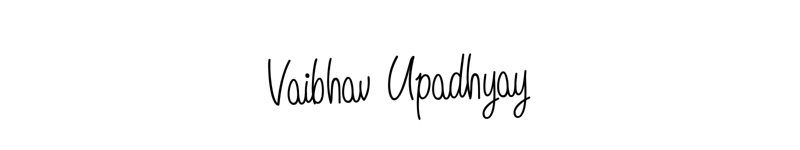 Create a beautiful signature design for name Vaibhav Upadhyay. With this signature (Angelique-Rose-font-FFP) fonts, you can make a handwritten signature for free. Vaibhav Upadhyay signature style 5 images and pictures png