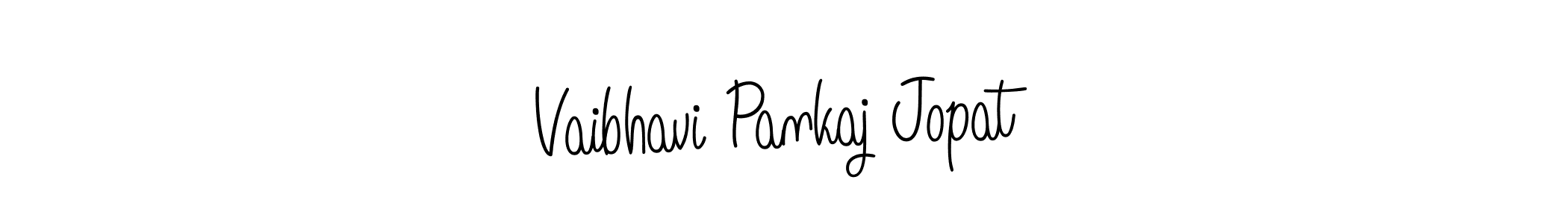 This is the best signature style for the Vaibhavi Pankaj Jopat name. Also you like these signature font (Angelique-Rose-font-FFP). Mix name signature. Vaibhavi Pankaj Jopat signature style 5 images and pictures png