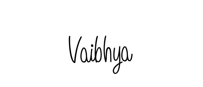 Design your own signature with our free online signature maker. With this signature software, you can create a handwritten (Angelique-Rose-font-FFP) signature for name Vaibhya. Vaibhya signature style 5 images and pictures png