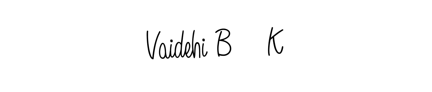 if you are searching for the best signature style for your name Vaidehi B    K. so please give up your signature search. here we have designed multiple signature styles  using Angelique-Rose-font-FFP. Vaidehi B    K signature style 5 images and pictures png