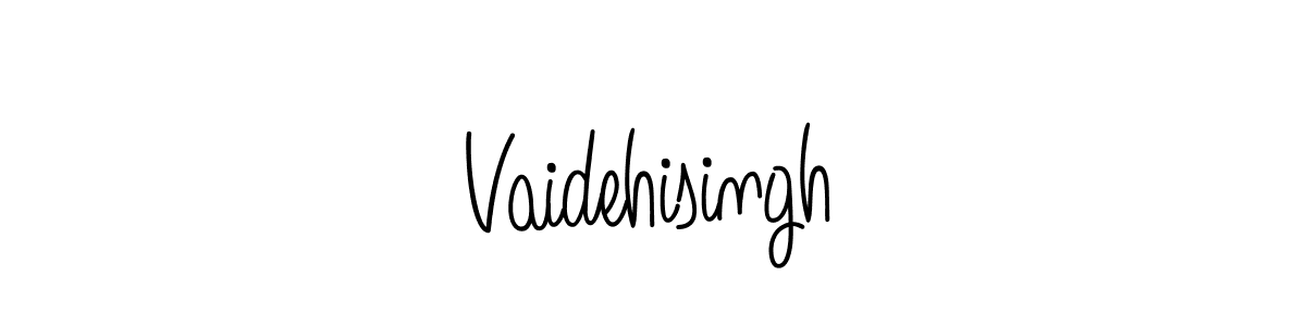 How to make Vaidehisingh name signature. Use Angelique-Rose-font-FFP style for creating short signs online. This is the latest handwritten sign. Vaidehisingh signature style 5 images and pictures png