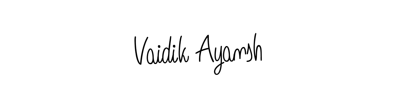 How to Draw Vaidik Ayansh signature style? Angelique-Rose-font-FFP is a latest design signature styles for name Vaidik Ayansh. Vaidik Ayansh signature style 5 images and pictures png