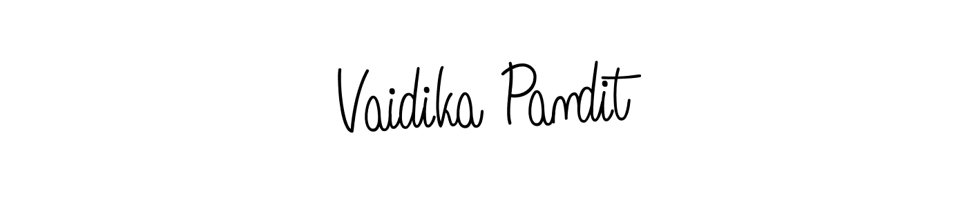 It looks lik you need a new signature style for name Vaidika Pandit. Design unique handwritten (Angelique-Rose-font-FFP) signature with our free signature maker in just a few clicks. Vaidika Pandit signature style 5 images and pictures png