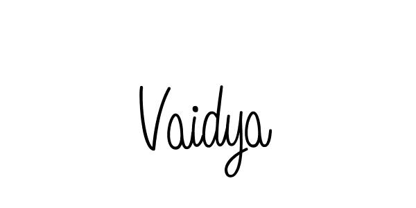 Design your own signature with our free online signature maker. With this signature software, you can create a handwritten (Angelique-Rose-font-FFP) signature for name Vaidya. Vaidya signature style 5 images and pictures png