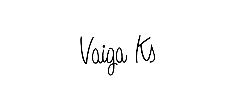 Make a beautiful signature design for name Vaiga Ks. With this signature (Angelique-Rose-font-FFP) style, you can create a handwritten signature for free. Vaiga Ks signature style 5 images and pictures png