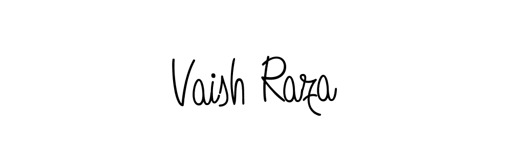 How to make Vaish Raza name signature. Use Angelique-Rose-font-FFP style for creating short signs online. This is the latest handwritten sign. Vaish Raza signature style 5 images and pictures png