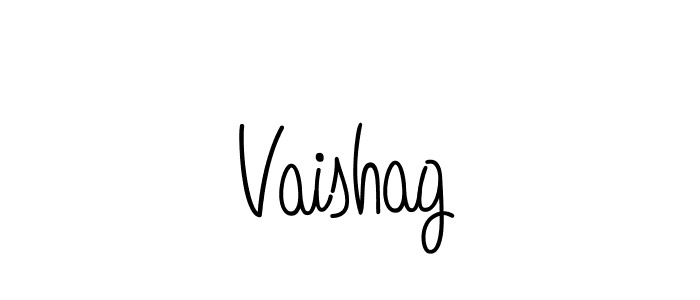 Design your own signature with our free online signature maker. With this signature software, you can create a handwritten (Angelique-Rose-font-FFP) signature for name Vaishag. Vaishag signature style 5 images and pictures png