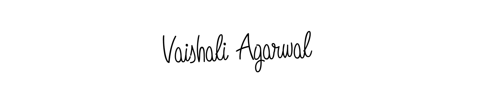 How to make Vaishali Agarwal name signature. Use Angelique-Rose-font-FFP style for creating short signs online. This is the latest handwritten sign. Vaishali Agarwal signature style 5 images and pictures png