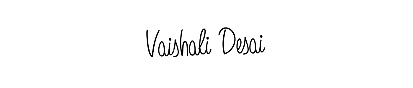 The best way (Angelique-Rose-font-FFP) to make a short signature is to pick only two or three words in your name. The name Vaishali Desai include a total of six letters. For converting this name. Vaishali Desai signature style 5 images and pictures png