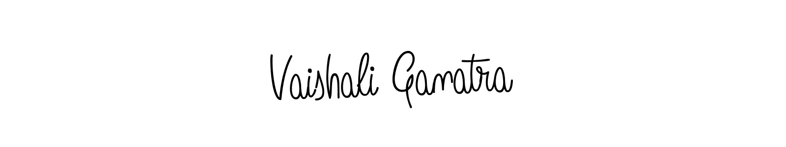 Design your own signature with our free online signature maker. With this signature software, you can create a handwritten (Angelique-Rose-font-FFP) signature for name Vaishali Ganatra. Vaishali Ganatra signature style 5 images and pictures png