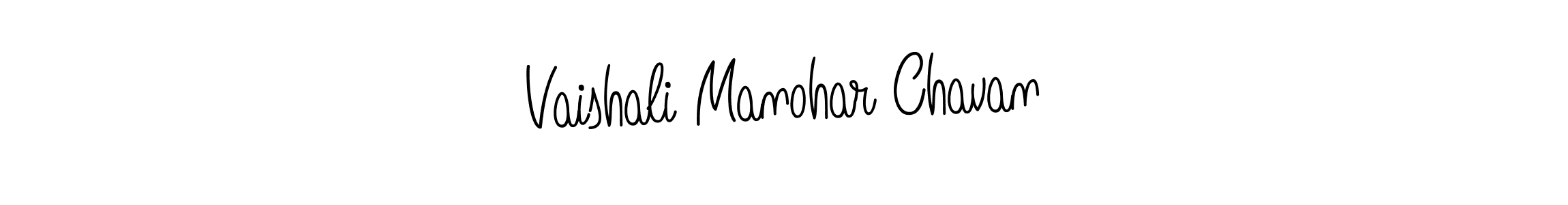 How to make Vaishali Manohar Chavan name signature. Use Angelique-Rose-font-FFP style for creating short signs online. This is the latest handwritten sign. Vaishali Manohar Chavan signature style 5 images and pictures png