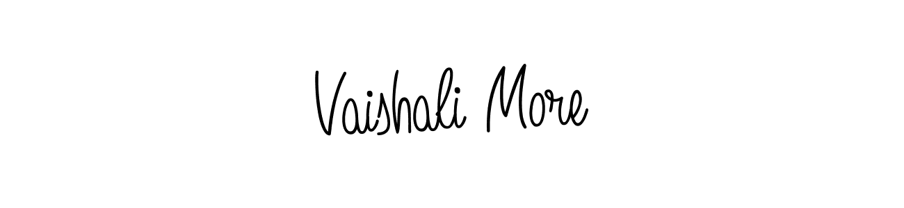 Use a signature maker to create a handwritten signature online. With this signature software, you can design (Angelique-Rose-font-FFP) your own signature for name Vaishali More. Vaishali More signature style 5 images and pictures png