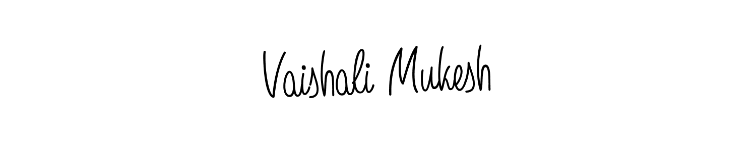 How to make Vaishali Mukesh signature? Angelique-Rose-font-FFP is a professional autograph style. Create handwritten signature for Vaishali Mukesh name. Vaishali Mukesh signature style 5 images and pictures png
