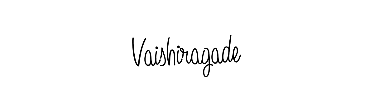 How to make Vaishiragade name signature. Use Angelique-Rose-font-FFP style for creating short signs online. This is the latest handwritten sign. Vaishiragade signature style 5 images and pictures png