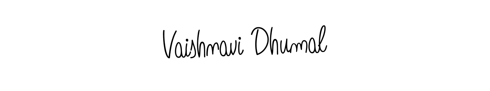 Vaishnavi Dhumal stylish signature style. Best Handwritten Sign (Angelique-Rose-font-FFP) for my name. Handwritten Signature Collection Ideas for my name Vaishnavi Dhumal. Vaishnavi Dhumal signature style 5 images and pictures png