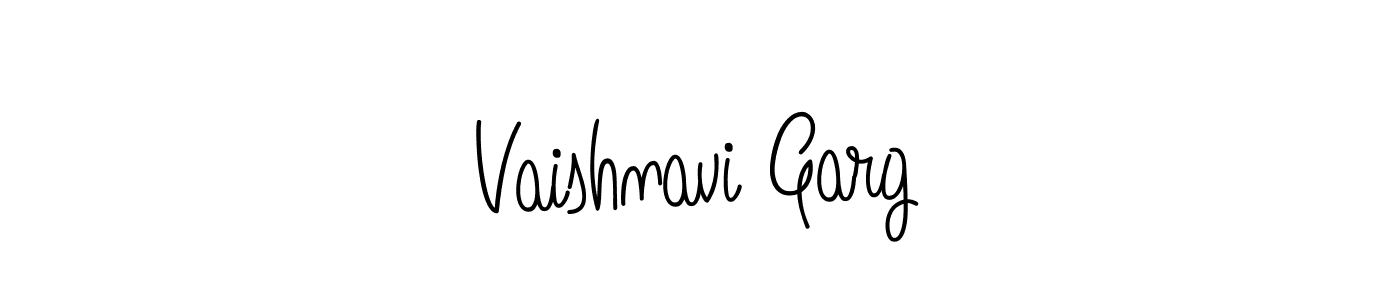 How to make Vaishnavi Garg name signature. Use Angelique-Rose-font-FFP style for creating short signs online. This is the latest handwritten sign. Vaishnavi Garg signature style 5 images and pictures png