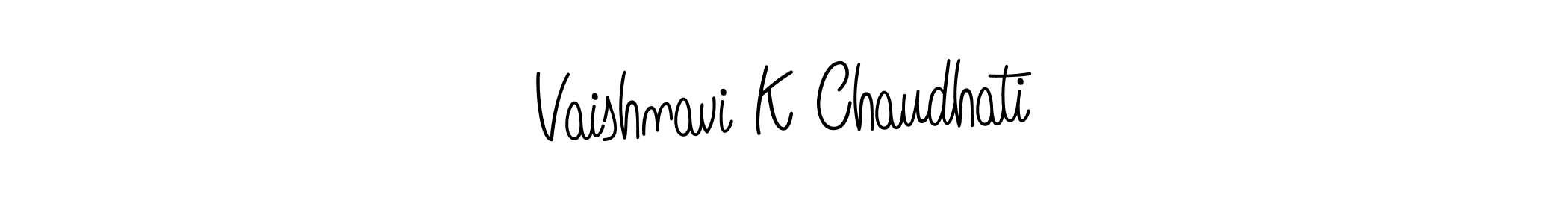 Make a beautiful signature design for name Vaishnavi K Chaudhati. Use this online signature maker to create a handwritten signature for free. Vaishnavi K Chaudhati signature style 5 images and pictures png