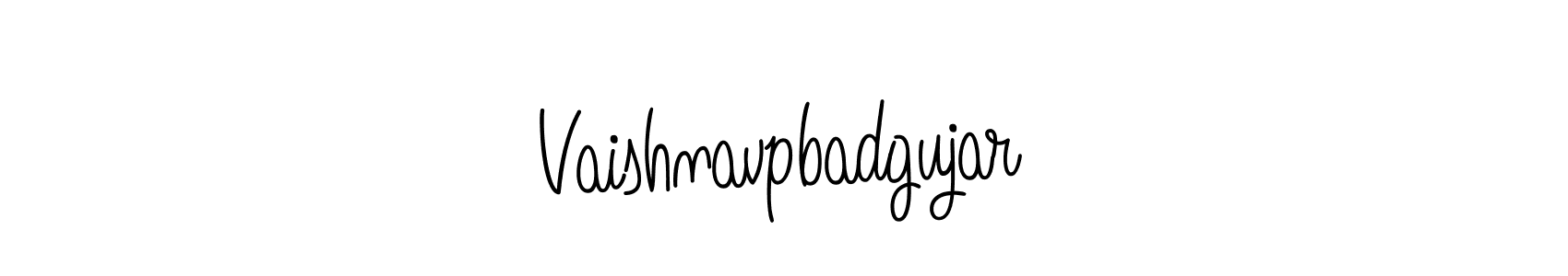 How to make Vaishnavpbadgujar signature? Angelique-Rose-font-FFP is a professional autograph style. Create handwritten signature for Vaishnavpbadgujar name. Vaishnavpbadgujar signature style 5 images and pictures png
