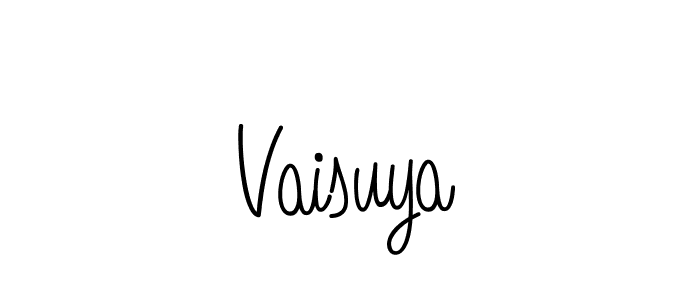 How to make Vaisuya name signature. Use Angelique-Rose-font-FFP style for creating short signs online. This is the latest handwritten sign. Vaisuya signature style 5 images and pictures png