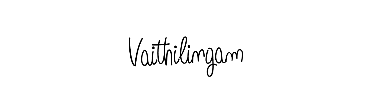 Design your own signature with our free online signature maker. With this signature software, you can create a handwritten (Angelique-Rose-font-FFP) signature for name Vaithilingam. Vaithilingam signature style 5 images and pictures png