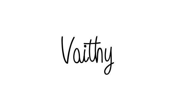Make a beautiful signature design for name Vaithy. With this signature (Angelique-Rose-font-FFP) style, you can create a handwritten signature for free. Vaithy signature style 5 images and pictures png