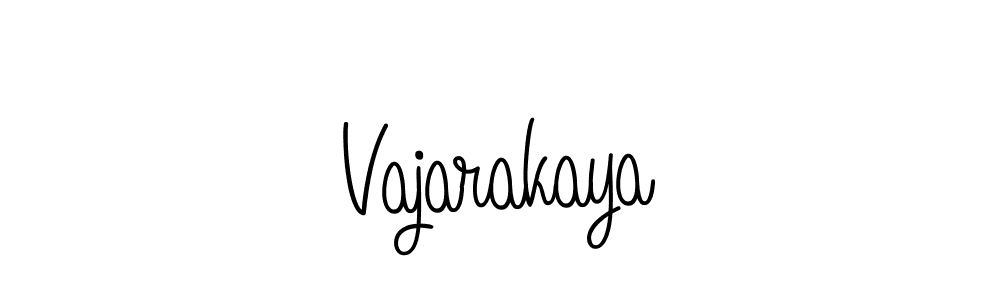 How to make Vajarakaya name signature. Use Angelique-Rose-font-FFP style for creating short signs online. This is the latest handwritten sign. Vajarakaya signature style 5 images and pictures png