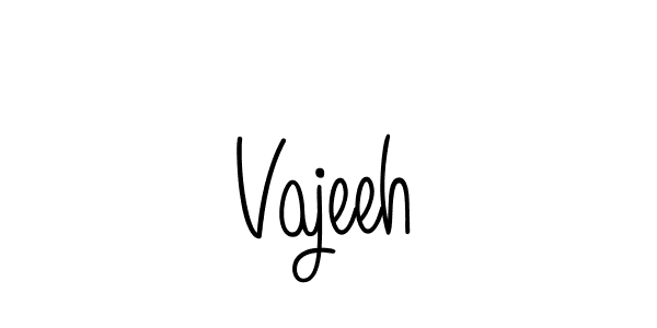 Use a signature maker to create a handwritten signature online. With this signature software, you can design (Angelique-Rose-font-FFP) your own signature for name Vajeeh. Vajeeh signature style 5 images and pictures png