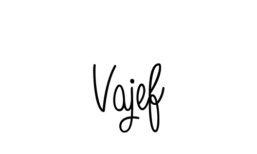 Use a signature maker to create a handwritten signature online. With this signature software, you can design (Angelique-Rose-font-FFP) your own signature for name Vajef. Vajef signature style 5 images and pictures png