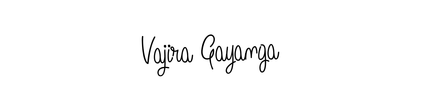 Create a beautiful signature design for name Vajira Gayanga. With this signature (Angelique-Rose-font-FFP) fonts, you can make a handwritten signature for free. Vajira Gayanga signature style 5 images and pictures png