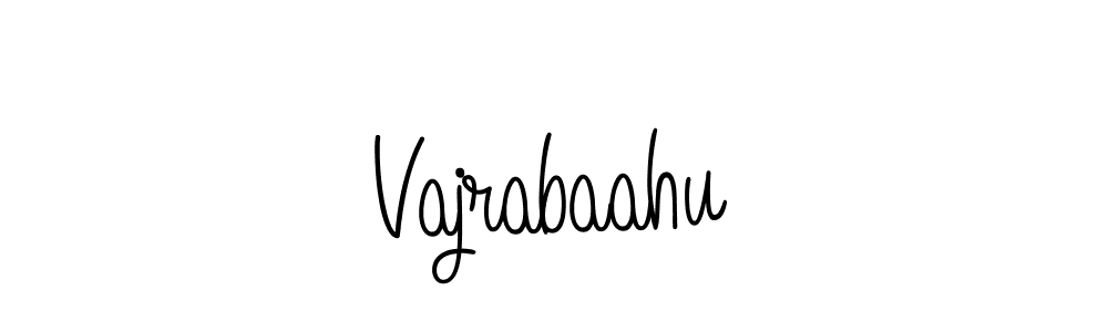 How to make Vajrabaahu name signature. Use Angelique-Rose-font-FFP style for creating short signs online. This is the latest handwritten sign. Vajrabaahu signature style 5 images and pictures png