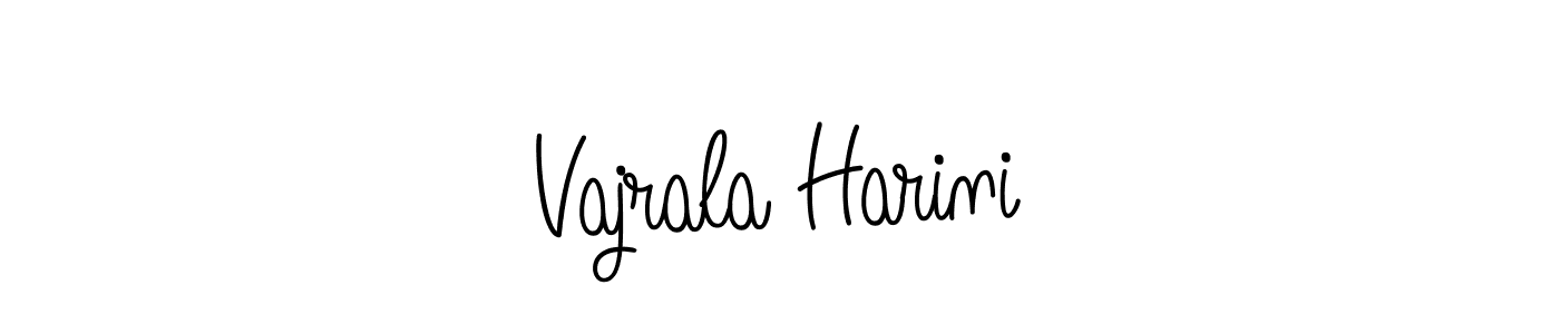 How to make Vajrala Harini name signature. Use Angelique-Rose-font-FFP style for creating short signs online. This is the latest handwritten sign. Vajrala Harini signature style 5 images and pictures png