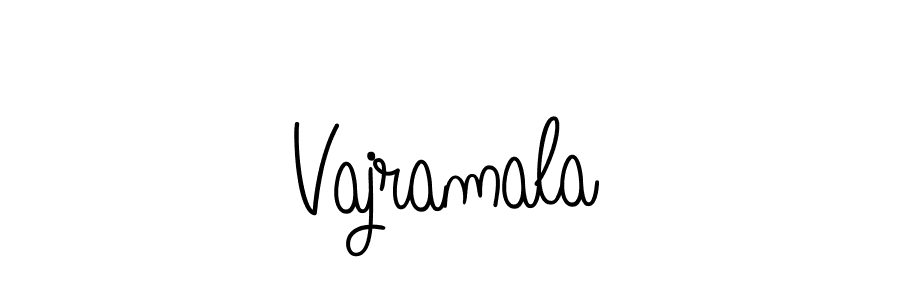 Make a beautiful signature design for name Vajramala. With this signature (Angelique-Rose-font-FFP) style, you can create a handwritten signature for free. Vajramala signature style 5 images and pictures png