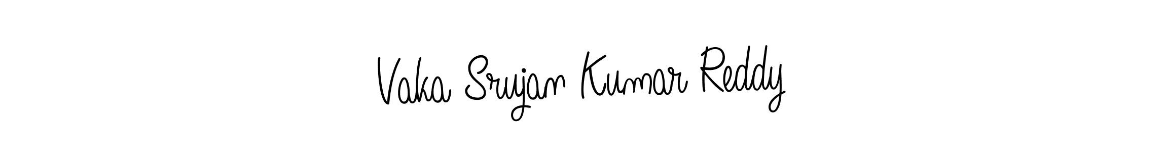 Make a beautiful signature design for name Vaka Srujan Kumar Reddy. With this signature (Angelique-Rose-font-FFP) style, you can create a handwritten signature for free. Vaka Srujan Kumar Reddy signature style 5 images and pictures png