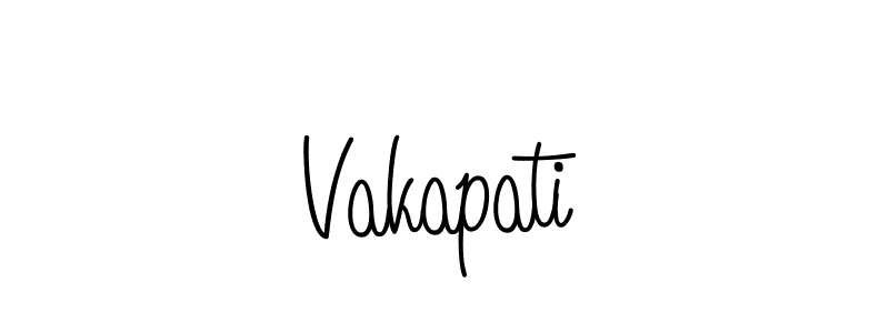 Make a beautiful signature design for name Vakapati. With this signature (Angelique-Rose-font-FFP) style, you can create a handwritten signature for free. Vakapati signature style 5 images and pictures png