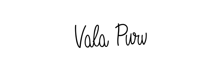 Design your own signature with our free online signature maker. With this signature software, you can create a handwritten (Angelique-Rose-font-FFP) signature for name Vala Purv. Vala Purv signature style 5 images and pictures png