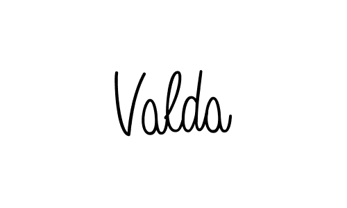 You should practise on your own different ways (Angelique-Rose-font-FFP) to write your name (Valda) in signature. don't let someone else do it for you. Valda signature style 5 images and pictures png