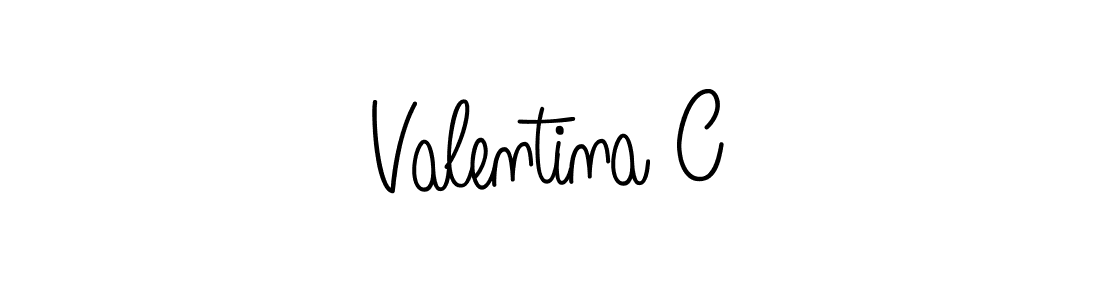 Make a beautiful signature design for name Valentina C. With this signature (Angelique-Rose-font-FFP) style, you can create a handwritten signature for free. Valentina C signature style 5 images and pictures png