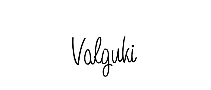 if you are searching for the best signature style for your name Valguki. so please give up your signature search. here we have designed multiple signature styles  using Angelique-Rose-font-FFP. Valguki signature style 5 images and pictures png