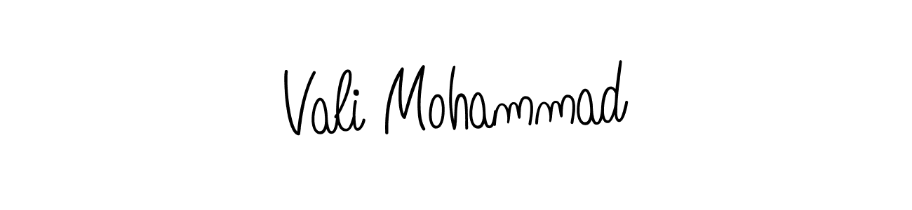 How to make Vali Mohammad name signature. Use Angelique-Rose-font-FFP style for creating short signs online. This is the latest handwritten sign. Vali Mohammad signature style 5 images and pictures png