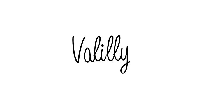 You should practise on your own different ways (Angelique-Rose-font-FFP) to write your name (Valilly) in signature. don't let someone else do it for you. Valilly signature style 5 images and pictures png