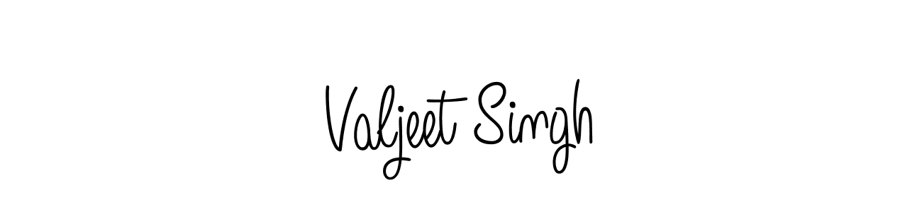 Make a beautiful signature design for name Valjeet Singh. With this signature (Angelique-Rose-font-FFP) style, you can create a handwritten signature for free. Valjeet Singh signature style 5 images and pictures png