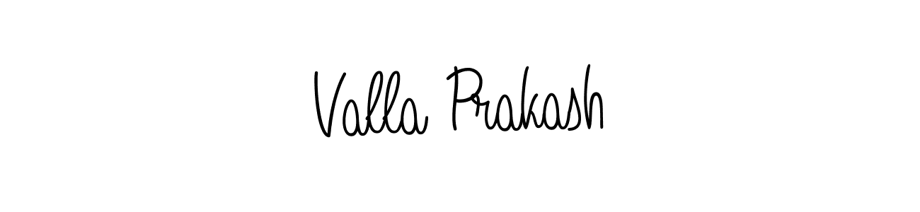 Valla Prakash stylish signature style. Best Handwritten Sign (Angelique-Rose-font-FFP) for my name. Handwritten Signature Collection Ideas for my name Valla Prakash. Valla Prakash signature style 5 images and pictures png