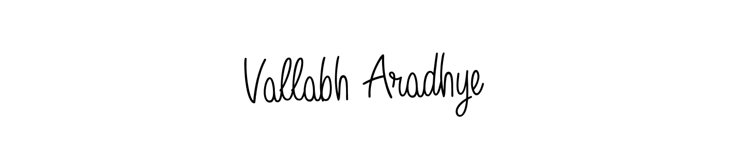 Design your own signature with our free online signature maker. With this signature software, you can create a handwritten (Angelique-Rose-font-FFP) signature for name Vallabh Aradhye. Vallabh Aradhye signature style 5 images and pictures png