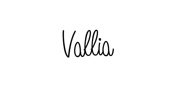 Make a beautiful signature design for name Vallia. With this signature (Angelique-Rose-font-FFP) style, you can create a handwritten signature for free. Vallia signature style 5 images and pictures png
