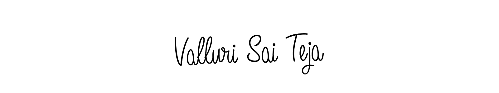 The best way (Angelique-Rose-font-FFP) to make a short signature is to pick only two or three words in your name. The name Valluri Sai Teja include a total of six letters. For converting this name. Valluri Sai Teja signature style 5 images and pictures png
