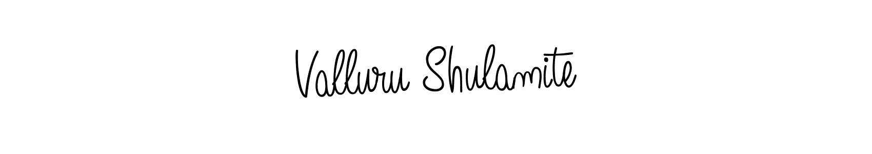 Create a beautiful signature design for name Valluru Shulamite. With this signature (Angelique-Rose-font-FFP) fonts, you can make a handwritten signature for free. Valluru Shulamite signature style 5 images and pictures png