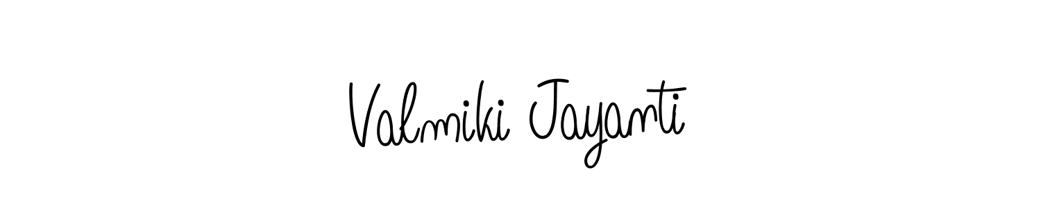 You should practise on your own different ways (Angelique-Rose-font-FFP) to write your name (Valmiki Jayanti) in signature. don't let someone else do it for you. Valmiki Jayanti signature style 5 images and pictures png
